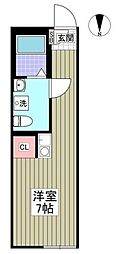 SAレジデンス川崎殿町 ワンルームの間取図画像