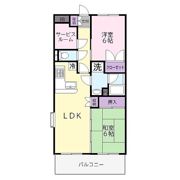 セプレールII ｜埼玉県ふじみ野市苗間(賃貸マンション2SLDK・1階・52.00㎡)の写真 その2