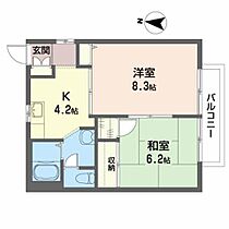 ピエス三ツ橋 202 ｜ 宮城県仙台市若林区上飯田１丁目2-25（賃貸アパート2K・2階・42.00㎡） その2