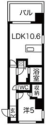 SEASONFLATS蔵前春日通り 1LDKの間取図画像