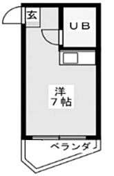 メゾン・ド・マドリエ ワンルームの間取図画像
