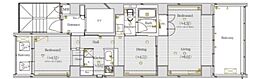 ガーデンテラスギンザイースト 2LDKの間取図画像