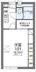 レオパレスジャクリン 1Kの間取図画像