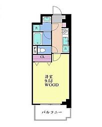 Sansei-K 1Kの間取図画像