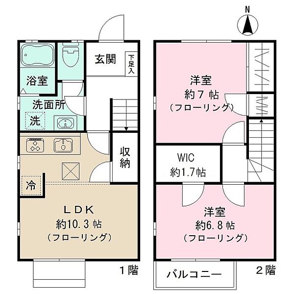 エスペランサ　Ｃ棟 C2｜東京都練馬区南大泉２丁目(賃貸テラスハウス2LDK・1階・63.34㎡)の写真 その2