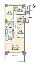 ザ・パークハウス代々木大山レジデンス 3LDKの間取図画像