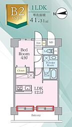 Grace6 1LDKの間取図画像