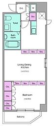 RESIDIA上野御徒町 1LDKの間取図画像