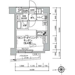 アイルイムーブル浅草 ワンルームの間取図画像