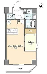 アルファコート谷在家 5階1LDKの間取り