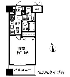レジディア四谷三丁目 1Kの間取図画像