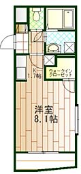 エスポワール 3階1Kの間取り