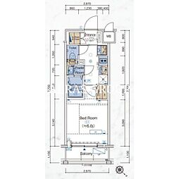 エステムプラザ横濱関内 1Kの間取図画像