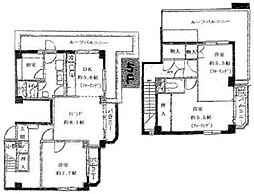 中銀第2小石川マンシオン 3LDKの間取図画像