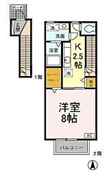 グリフィンドールC 1Kの間取図画像
