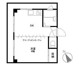 セザール学芸大学 ワンルームの間取図画像