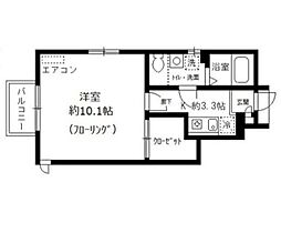 フレグラント　ガーデン 1階1Kの間取り