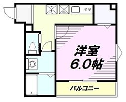 JR青梅線 青梅駅 徒歩14分の賃貸アパート 1階1Kの間取り