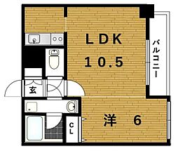 ブラン・スタイル博多 1LDKの間取図画像