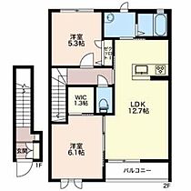 ヴァンベール1128 0202 ｜ 新潟県長岡市摂田屋１丁目1-28（賃貸アパート2LDK・2階・61.14㎡） その2