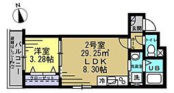rapa津田沼 1階1LDKの間取り