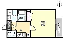 スリジエ狭山ヶ丘 1Kの間取図画像