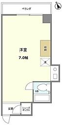 アルモニコンフォール ワンルームの間取図画像