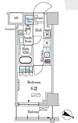 パークアクシス赤羽南 1Kの間取図画像