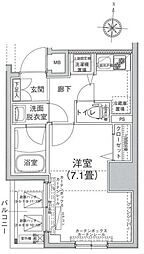 アイルイムーブル錦糸町 1Kの間取図画像