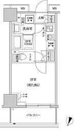 パークハビオ渋谷本町レジデンス 1Kの間取図画像