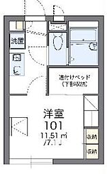 レオパレス第2ベルプラッツ 1Kの間取図画像
