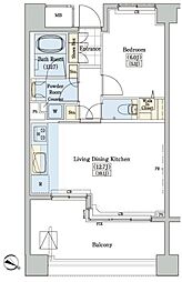 レジディアタワー上池袋 タワー棟 5階1LDKの間取り