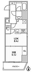 ALTERNA文京湯島(ルミーク文京湯島) 1LDKの間取図画像