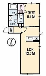 シャーメゾンプレミアス 1LDKの間取図画像