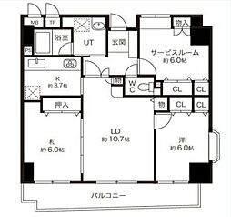 ドミール・コンフォール 3LDKの間取図画像