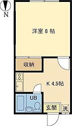 シティー601 1Kの間取図画像