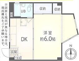 豊玉上ハイム 1DKの間取図画像