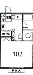 ラ・メゾン青葉 1Kの間取図画像