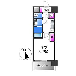 JR関西本線 平野駅 徒歩7分の賃貸マンション 4階1Kの間取り