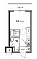 Nステージ本八幡 2階1Kの間取り
