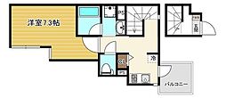 オーツーレジデンス青井 1Kの間取図画像