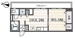 ＳＰレジデンス 5階1DKの間取り