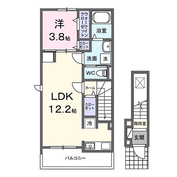 パンシオン・ガゾン 201｜神奈川県川崎市麻生区岡上２丁目(賃貸アパート1LDK・2階・42.56㎡)の写真 その2