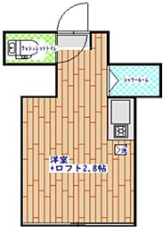 アーバンプレイス東中野3・A ワンルームの間取図画像