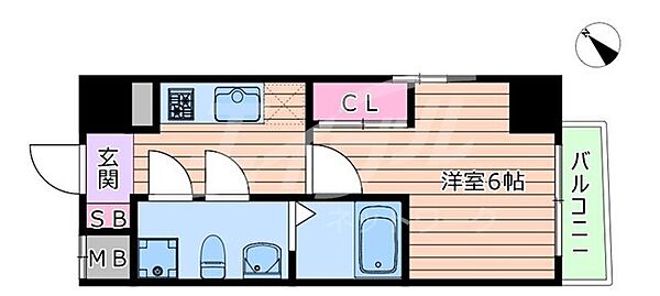 エスリードレジデンス大阪福島フロント ｜大阪府大阪市福島区福島４丁目(賃貸マンション1K・12階・22.17㎡)の写真 その2