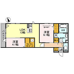 ベルソナーレ 2LDKの間取図画像