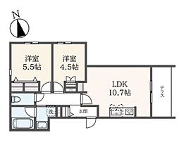 T Hills 2LDKの間取図画像