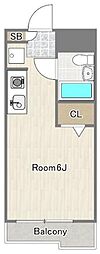 COSMOSREID大井町 ワンルームの間取図画像
