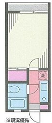 コーポコスモ 1Kの間取図画像