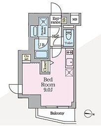 HYs MINOWA II 2階ワンルームの間取り